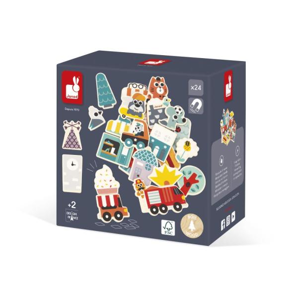 Janod Dřevěné magnetky Ve městě 24 ks (obrázek 6)