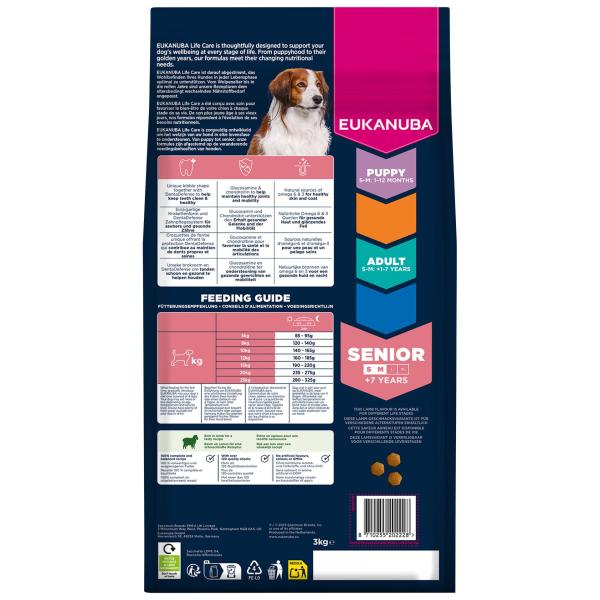 Krmivo EUKANUBA Senior Small and Medium bohaté na jehněčí 3 kg (obrázek 3)