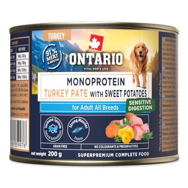Konzerva Ontario Adult monoprotein krůtí paté s batáty 200g (obrázek 3)