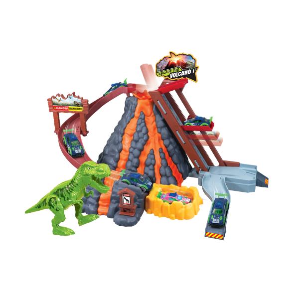 Autodráha sopka s autom meniacim farbu