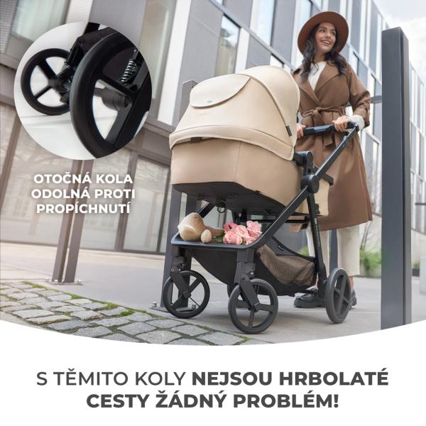 KINDERKRAFT Kočík kombinovaný 4v1 Newly Classic Grey + Mink PRO (obrázek 5)