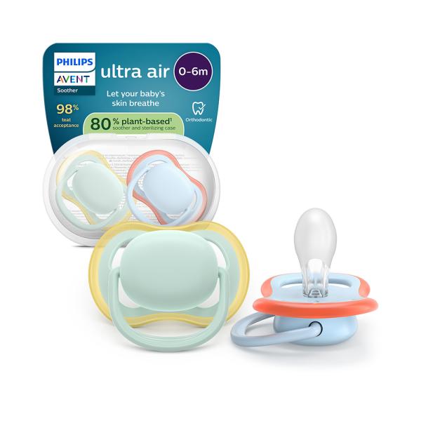 Philips Avent Dudlík ultra air modrá/zelená 0-6m chlapec 2 ks (obrázek 3)