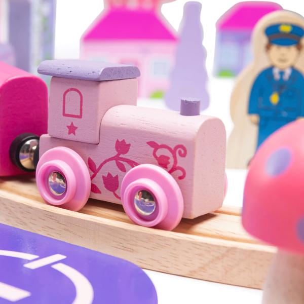 Bigjigs Rail Dřevěná velká vláčkodráha princezny (obrázek 5)