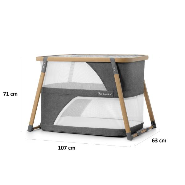 Postýlka multifunkční 4v1 Sofi Gray Kinderkraft 2019