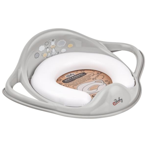 Matlex Redukce na WC s úchyty měkká Zebra - Grey