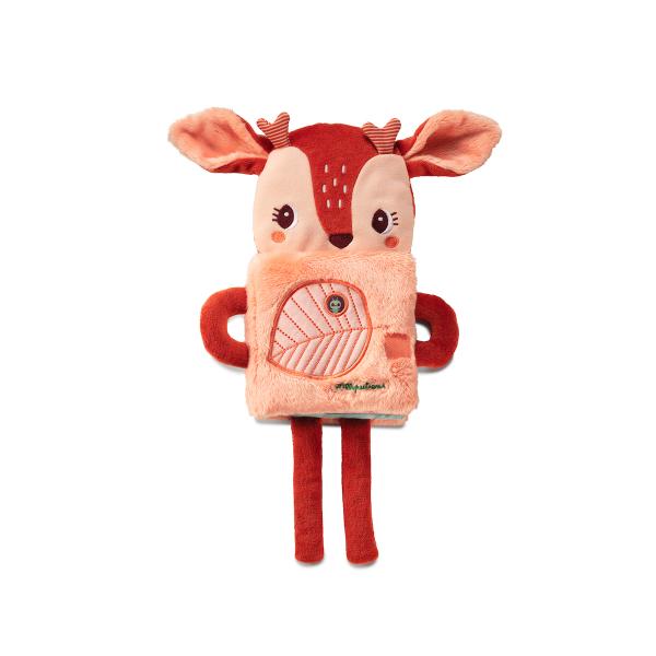 Lilliputiens - textilná knižka so svietiacim obrázkom - jelenček Stella