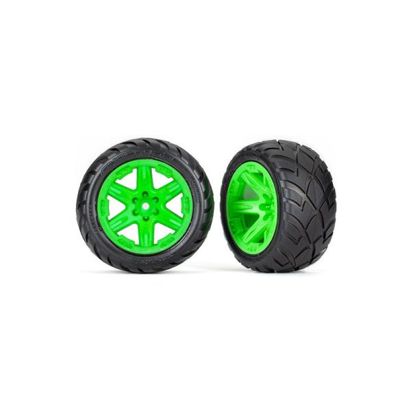 Traxxas koleso 2.8", disk RXT zelený, pneu Anaconda (4WD predný/zadný, 2WD predný) (2)