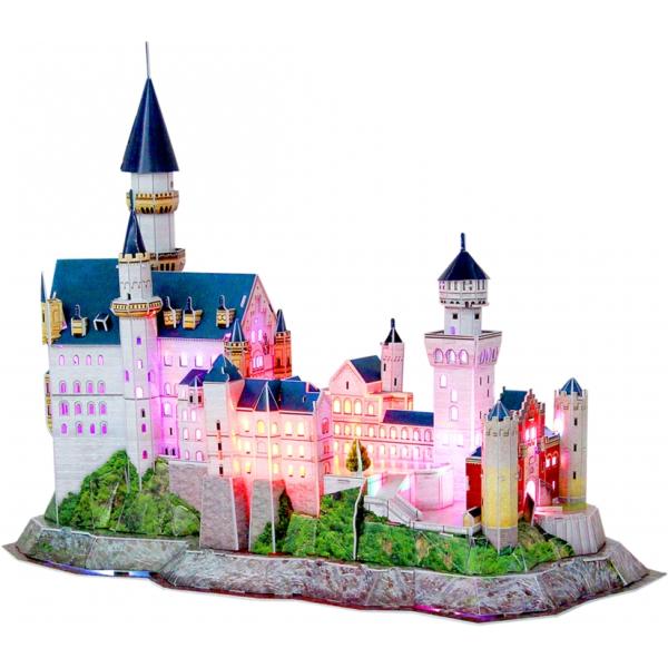 Puzzle 3D Zámek Neuschwanstein / led - 128 dílků