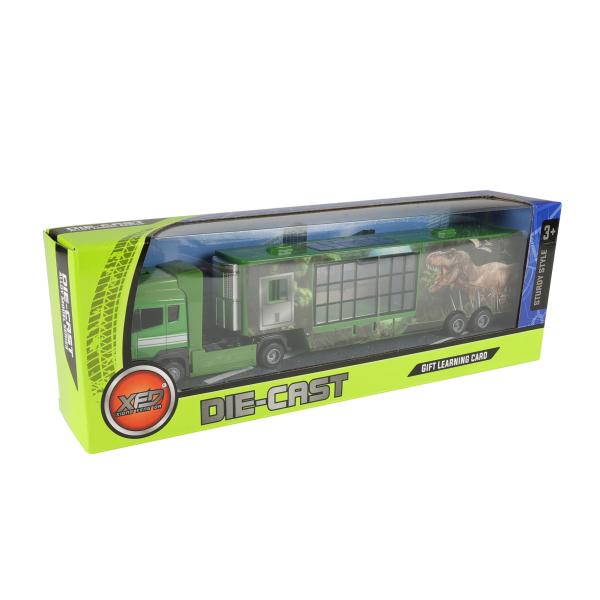 Auto kamion kov/plast s motivem dinosaura III.