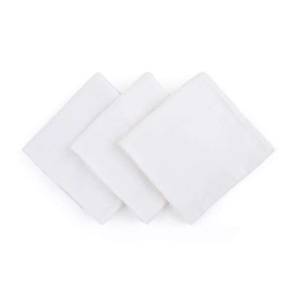 PETITE&MARS Sada plenek bambusová mušelínová 3ks Moussy Total White, 68 x 68 cm (obrázek 3)