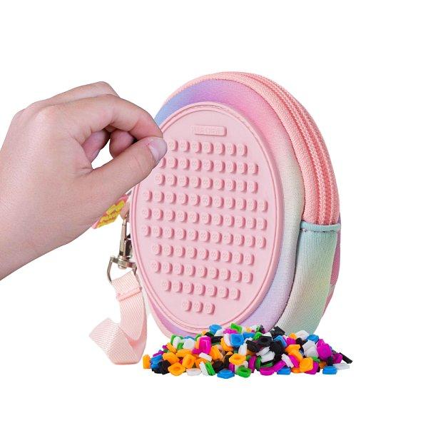 PIXIE CREW Taška kruh, růžová, Srdce a tlapky 50 pixelů