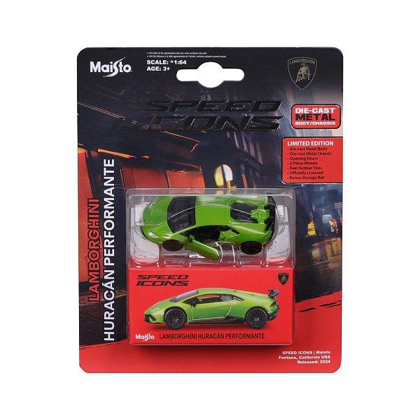 Maisto - Speed Icons - Lamborghini Huracan Performante, zelená, 1:64 (obrázek 3)