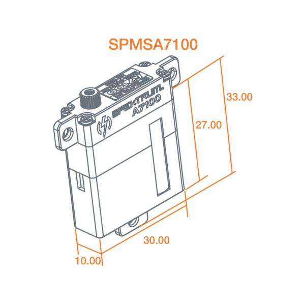 Spektrum servo A7100 8.3kg.cm 0.078s/60° úzké MT/M (obrázek 3)