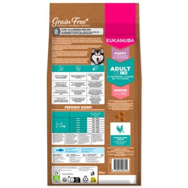 Krmivo EUKANUBA Grain Free Adult Large rich in ocean fish 3 kg (obrázek 4)