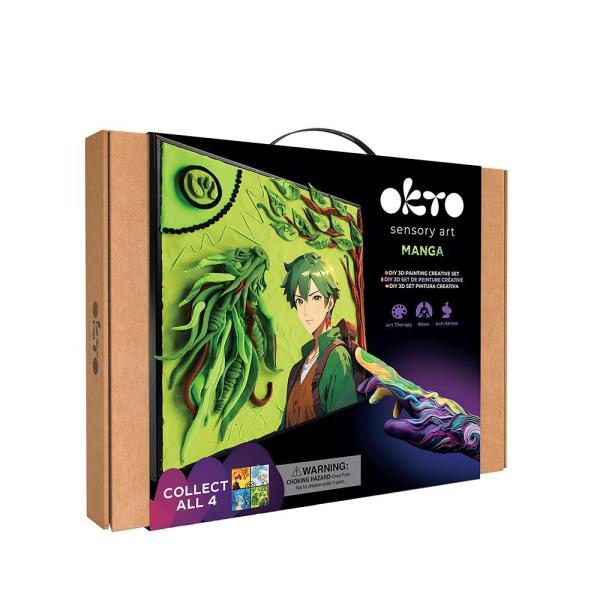 OKTO Manga motiv živlů "Krajina" výtvarný set 30x40 cm