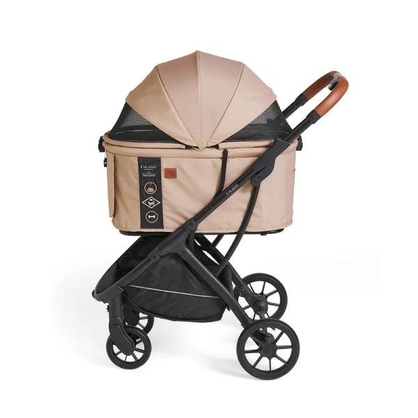 FIKAGO Kočárek pro kočky / psy Agile Huggy Beige