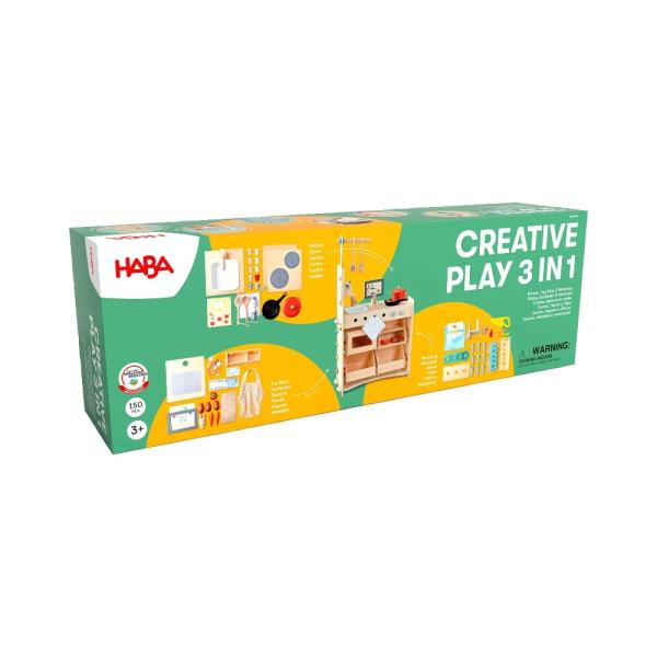 Haba Creative Play 3v1 Dřevěná kuchyňka, obchod a dílna (obrázek 4)