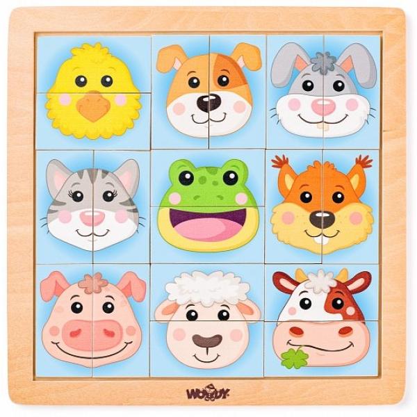 Woody Jigsaw Puzzle Teste di animali - fatte in casa