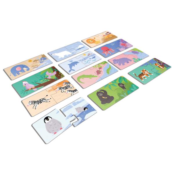 KukiKuk 80036 Velké puzzle duo Kde bydlí zvířátka (obrázek 3)