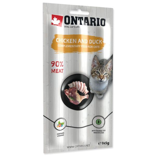 Pochoutka Ontario kuře a kachna, tyčinky 3x5g (obrázek 3)
