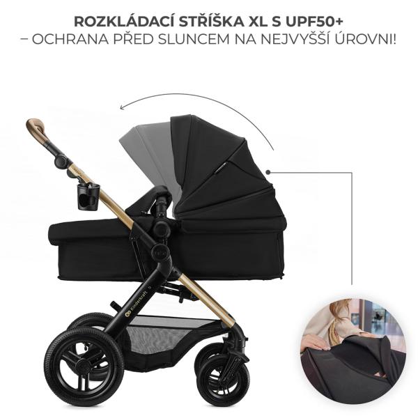 KINDERKRAFT Kočárek kombinovaný 3v1 Moov 2 XL Air Black (obrázek 6)