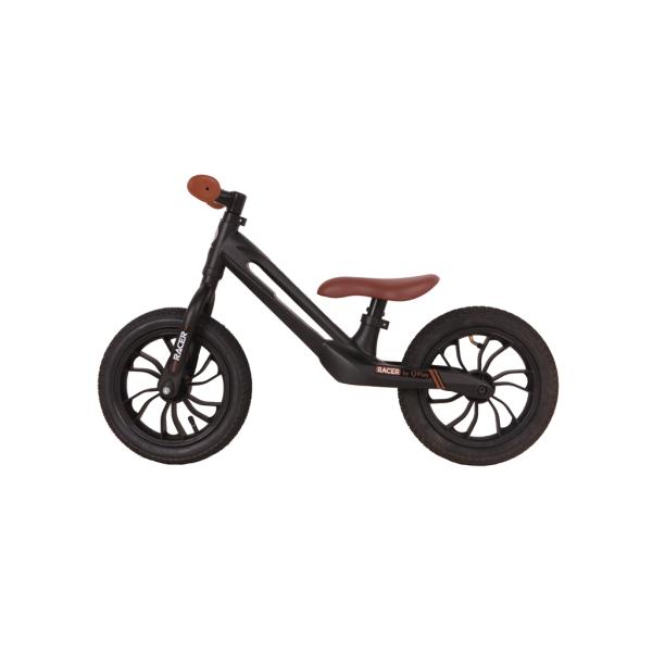 QPLAY Odrážadlo Racer air (Titanium) Čierna/ Hnedá, vek 3 – 6 rokov, do 30 kg
