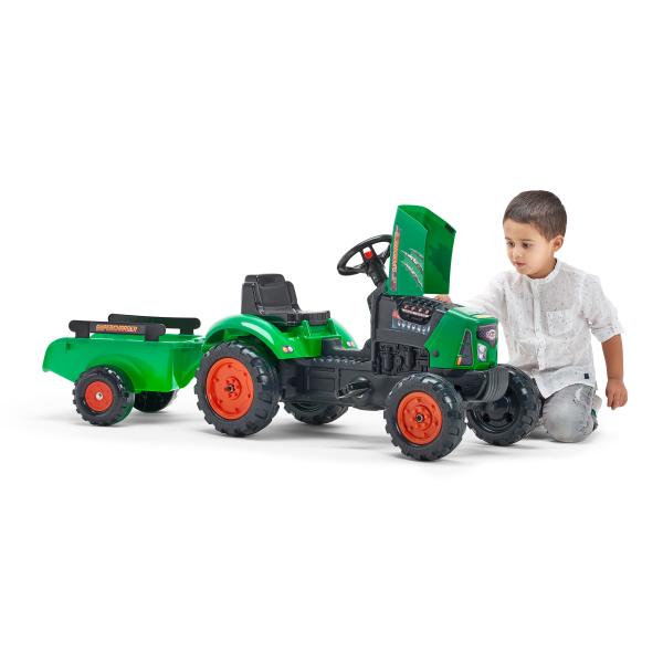 Falk Šlapací traktor 2031AB SuperCharger s vlečkou a otevírací kapotou (obrázek 3)