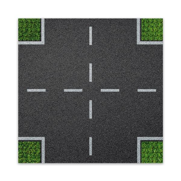 BRIXIES Plus 225.007 Designová podložka na stavanie- križovatka 25,5 x 25,5 cm