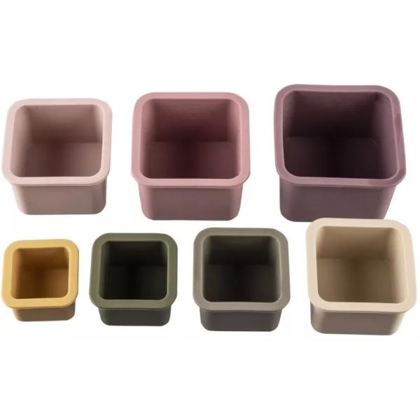 Silikonové stohovací kalíšky, Multicolor