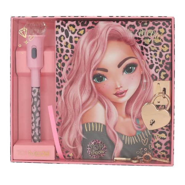 Top Model Diář se zámkem a tajným perem s UV světlem