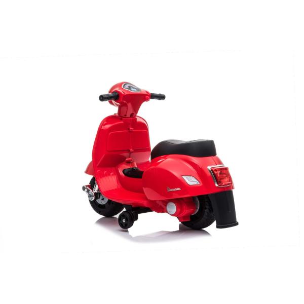 Elektrická motorka Vespa GTS, červená, s pomocnými koly, Licencované, 6V Baterie, 30W (obrázek 6)