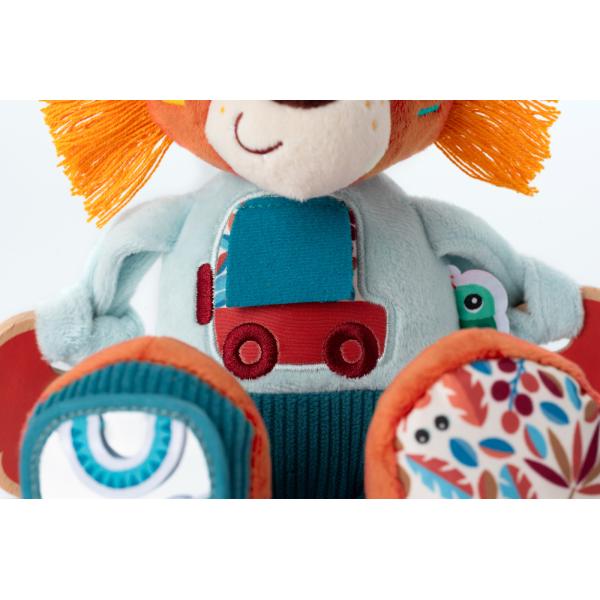 Lilliputiens – textilní hračka s aktivitami – lev Jack