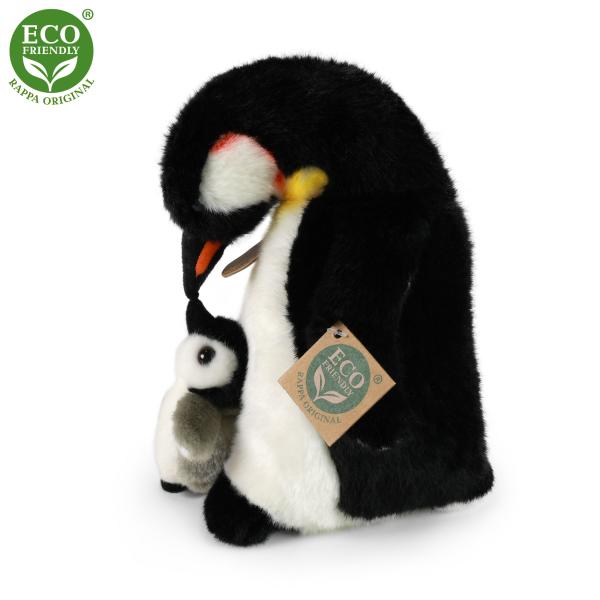 Plyšový tučňák s mládětem 22 cm ECO-FRIENDLY (obrázek 3)