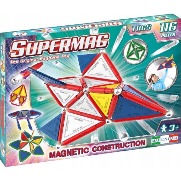 SUPERMAG magnetická stavebnice Tags primary 116ks