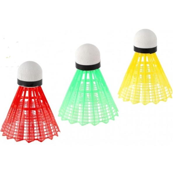 Pelotas/Volantes de bádminton de plástico de colores 3 uds.