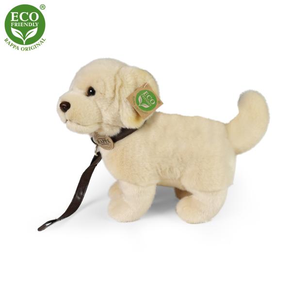 Plyšový pes zlatý retrívr stojící s vodítkem 25 cm ECO-FRIENDLY (obrázek 3)