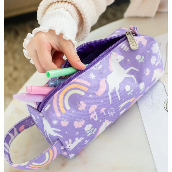 A Little Lovely Company – pouzdro na pastelky – jednorožci a duha