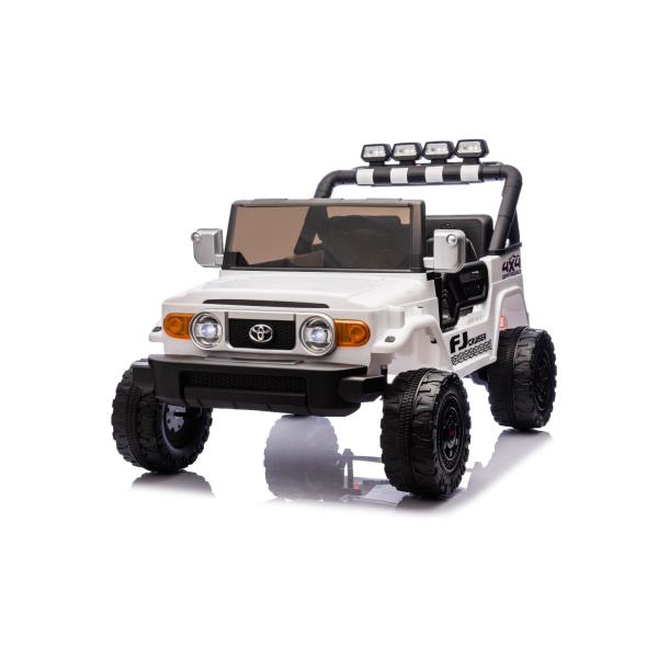 Elektrické autíčko Toyota FJ Cruiser XXL s pohonom 4x4, licencované (Dvojmiestne), biele,