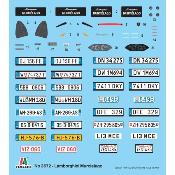 Model Kit auto 3672 – Lamborghini Murciélago (1:24)