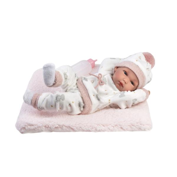 Llorens 63510 NEW BORN HOLČIČKA - realistická panenka miminko s celovinylovým tělem (obrázek 3)