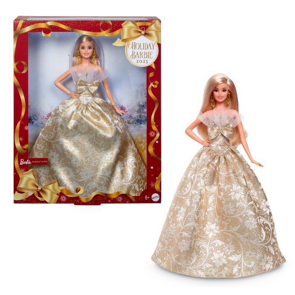 Mattel Barbie Vánoční panenka Signature 2025 Holiday blondýnka (obrázek 4)