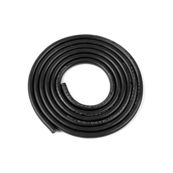 Kábel so silikónovou izoláciou Powerflex 14AWG čierny (1m)
