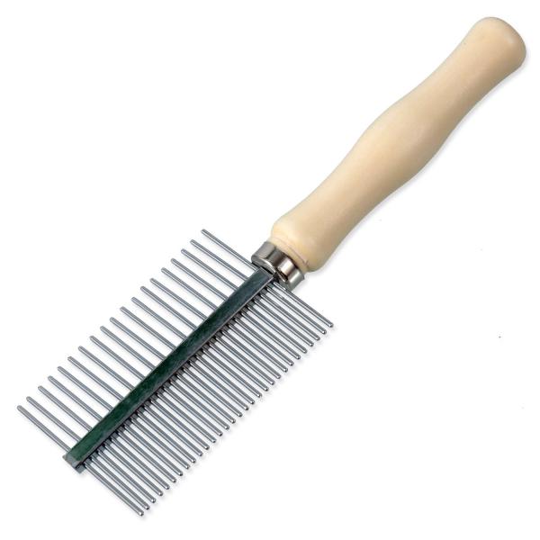 Pettine Dog Fantasy bifacciale in legno 17cm