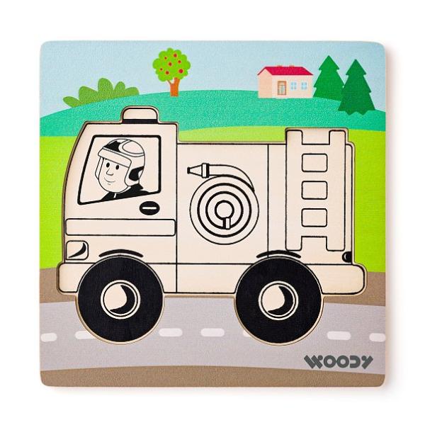 Woody Puzzle Baby – hasič