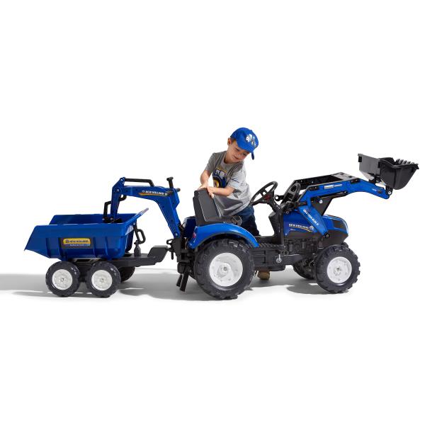 Falk Šlapací traktor 3090W New Holland T8 s nakladačem, rypadlem a maxi vlečkou (obrázek 3)