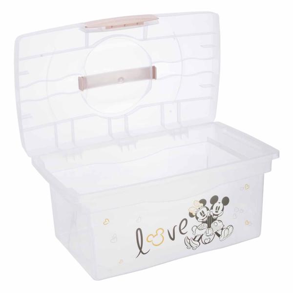 Cestovní box s přihrádkou na hračky, léky, kosmetiku "Minnie", Severská růžová (obrázek 4)