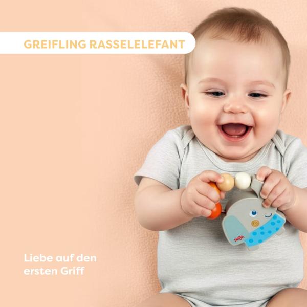 Haba Chrastítko a uchopovací hračka Slon