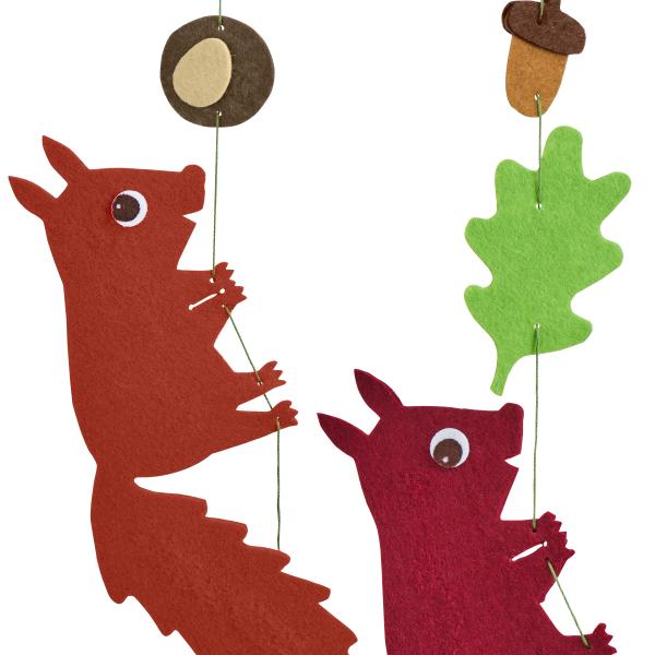 Haba Kreativní sada První navlékání plstěná girlanda Veverka (obrázek 3)