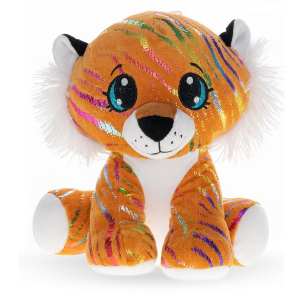 Tiger Star Sparkle plyšový oranžový 16cm sedící