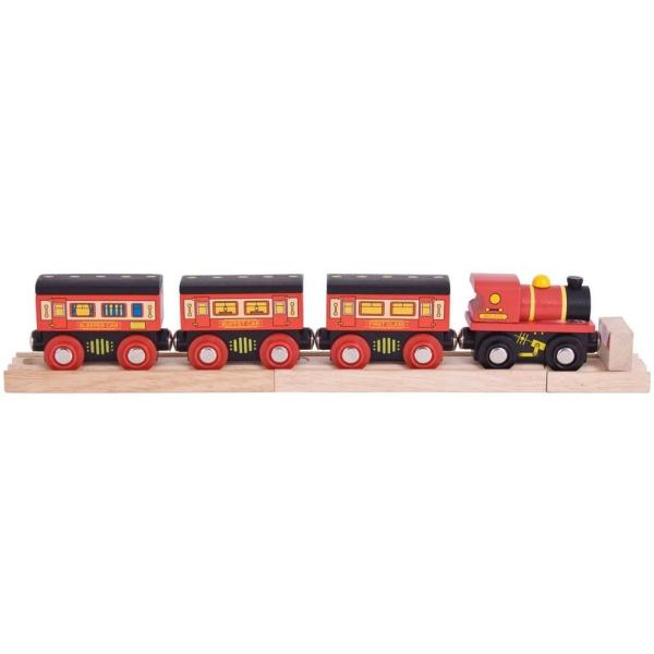 Bigjigs Rail Dálkový vlak + 3 koleje